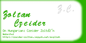 zoltan czeider business card